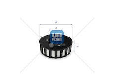 Filter, crankcase breather STRALIS E6 - F2CFE611/2/3/4 Ufi