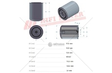 Filtr oleje hangcha, hyundai dhy9ke, aksa a4 crx, dongfeng df354, itc dhy 11kse, jinma 0224018_A