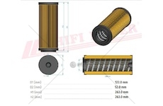 Filtr oleje hydrauliky caterpillar 963d/ 972h/ 980h/ d6n lpg/ de275 e0/ 140h/m 12mvhp 0558511_A