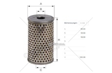 Filtr oleje hydrauliky servořízení e10h02 daf, rvi, scania, volvo 0052919_A