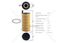 Filtr oleje s těsněním mercedes actros mp4, antos, arocs om470.903/om470.906 od 07.11 0496081_A