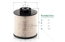 Filtr paliva mercedes atego 1/2, axor 2, econic, liebherr, evobus, claas, neoplan, terberg 0167293_A