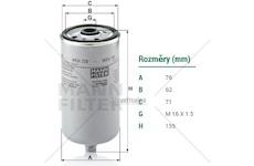 Filtr paliva s odlučovačem man tga d0826luh12, d2866lf21, d2866luh21  0022717_A