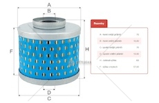 Filtr paliva wp 070/ pj 1 avia, multicar, man, volvo, iveco, rvi 0014381_A