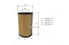 Filtr vzduchu daf xf105 od 01.2006; 0127628_A