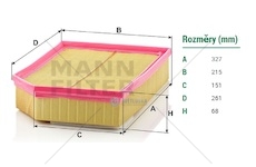 Filtr vzduchu kabiny c 33194 volvo xc90 2.4d/2.5/3.0 od 10.2002 výprodej c33194_A