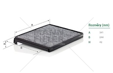 Filtr vzduchu kabiny s aktivním uhlím daf xf106 mx11-mx13 euro 6 od 04.2013 0194417_A