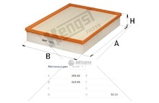 Filtr vzduchu mercedes sprinter cdi, cng, vw crafter 0145939_A
