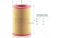 Filtr vzduchu rvi magnum dxi, premium 2, irisbus ares, iliade, volvo fe ii/iii, fl ii 0167455_A