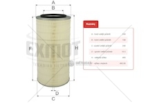 Filtr vzduchu wpo-240 v11 liaz-150, karosa, man f90, mercedes actros, iveco, daf 0022644_A