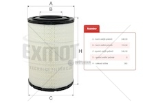 Filtr vzduchu wpo-411 man l2000, m2000, m90, mercedes unimog d0824lfl01-om904.928 0040304_A