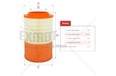 Filtr vzduchu wpo-426fr  iveco e.cargo tector i,ii /100e-320 0172400_A