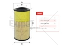 Filtr vzduchu wpo-629  daf lf45, lf55 od 01.2001 0127428_A