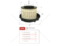 Filtr vzduchu wpo-632 mercedes actros, axor, atego,  0128355_A
