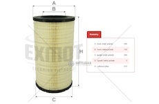 Filtr vzduchu wpo-697 daf xf105 euro 6 od 2011 0148374_A