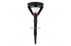 Flexibilní černý univerzální trychtýř se sítkem na vodu v kapalných pohonných hmotách 16 cm AMiO-04038