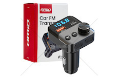 FM transmitter 1×USB-A 1×USB-C 12V 24V AMIO-04647