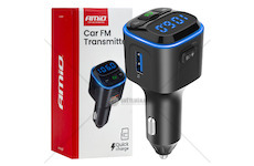 FM transmitter 1×USB-A 2×USB-C 12V 24V AMIO-04651