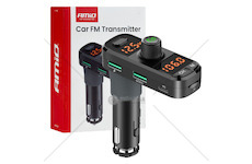 FM transmitter 2×USB-A 1×USB-C mircoSD 12V 24V AMIO-04653