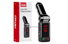 FM transmitter 2×USB-A 12V 24V AMIO-04650