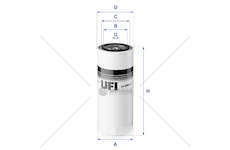 Fuel filter CARTUCCIA FILTRO NAFTA Ufi