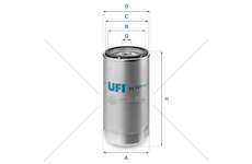 Fuel filter FILTRO NAFTA - 8040.45/8060.45 Ufi