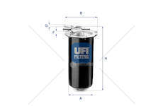 Fuel filter NISSAN NT500 / RENAULT D7 Ufi