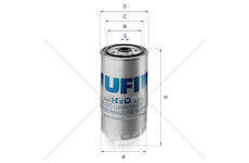 Fuel filter SUPPORTO+FILTRO NAFTA 2992300 Ufi