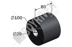 Guma rolny dorazu návěsu 100x80x29 0164429_A