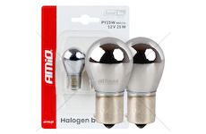 Halogenové žárovky PY21W 12V21W BAU15S LumiTec CHROME 2ks AMiO-04629