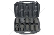 Hlavice nástrčná, rázová 1", sada 10ks, 17-41mm GEKO