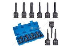 Hlavice rázové zástrčné 1/2" TORX T20-T70, sada 9ks GEKO