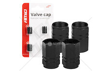 Hliníkové čepičky na ventil černé 4 ks