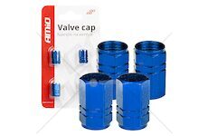 Hliníkové čepičky na ventil modré 4 ks