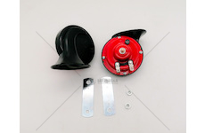 Houkačka elektrická dvoutónová 12V - typ slimák černá