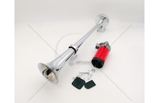 Houkačka vzduchová kulatá 12V - délka 45cm AL s pumpou