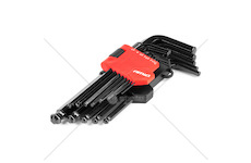 Imbusové HEX klíče s kuličkou z CRV oceli, černé 13ks AMiO-04304