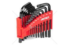 Imbusové klíče hex a torx z CRV oceli, černá 22ks AMiO-04297