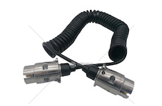 Kabel elektr. 7 propojovací spirálový s koncovkami kov 5m
