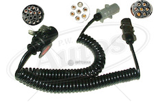 Kabel propojovací 15pin 24v /2x7pin 24v spirálový, zástrčka plast/kov 4,5m 0076134_A