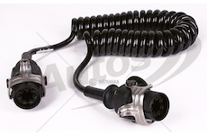 Kabel propojovací  7pin 24v abs/ebs/adr spirálový 4,5m s koncovkami  0041878_A