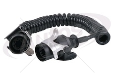 Kabel propojovací  7pin 24v abs/ebs/adr spirálový 4,5m s koncovkami 0045610_A