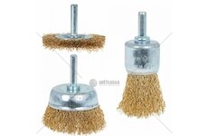 Kartáč mosazný do vrtačky, sada 3ks GEKO