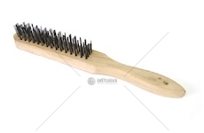 Kartáč ocelový 5-řadý dřevěná rukojeť ocel