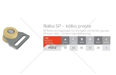 Kladka bočnice FI35*28 s řezem pásu  P0512