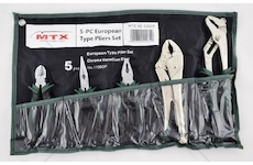 Kleště sada 5-ks kombinačky, štípačky, trubkové, MTX MTX-AE-G1105