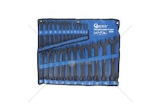 Klíče očkoploché 6-32mm, CrV-černé, sada 25ks GEKO