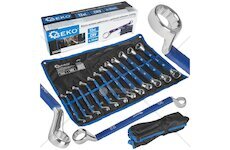 Klíče očkové 6 - 32 mm, oboustranné, s pogumovanou rukojetí, sada 12 ks GEKO