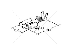 Konektor-dutinka 6,3mm / 1-2,5mm zajištěná 199939668_A