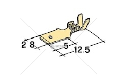 Konektor faston - kolík 2,8mm/0,5-1mm 998000781_A